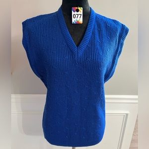 *DEADSTOCK* NWT Vintage Ratio Royal Blue Sweater Vest-Size Medium